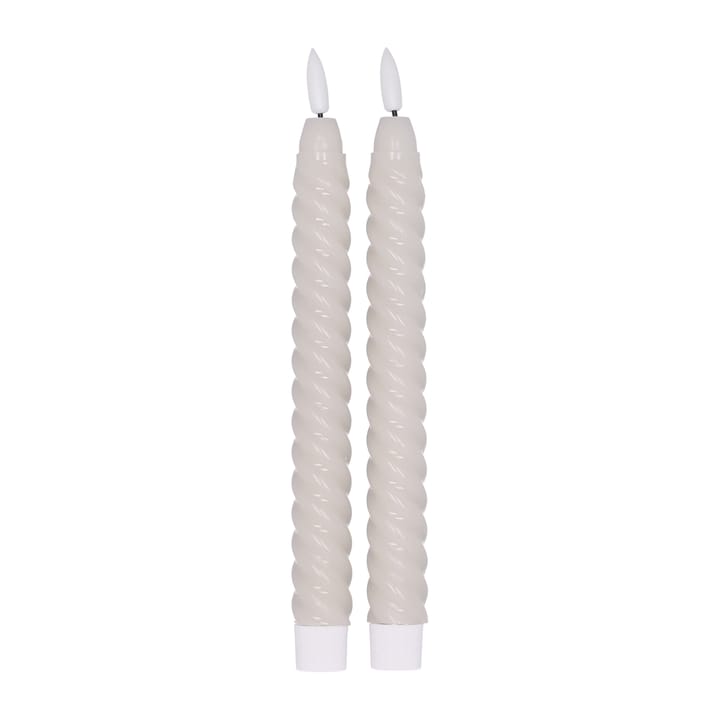 트위스티드 LED-캔들 25 cm 2팩 - Beige - Scandi Essentials | 스칸디 에센셜