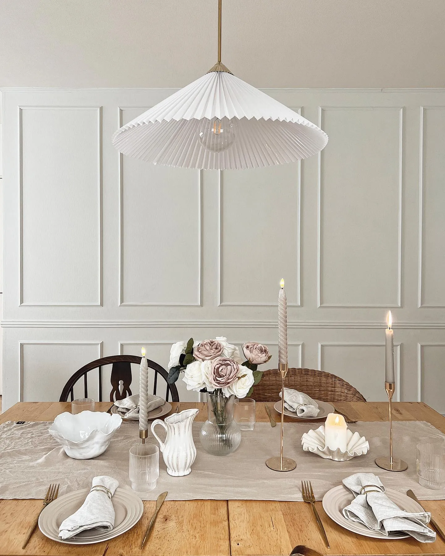 트위스티드 LED-캔들 25 cm 2개 세트, Beige Scandi Essentials | 스칸디 에센셜