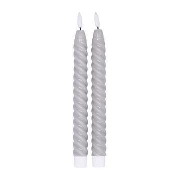 트위스티드 LED-캔들 25 cm 2개 세트 - Grey - Scandi Essentials | 스칸디 에센셜