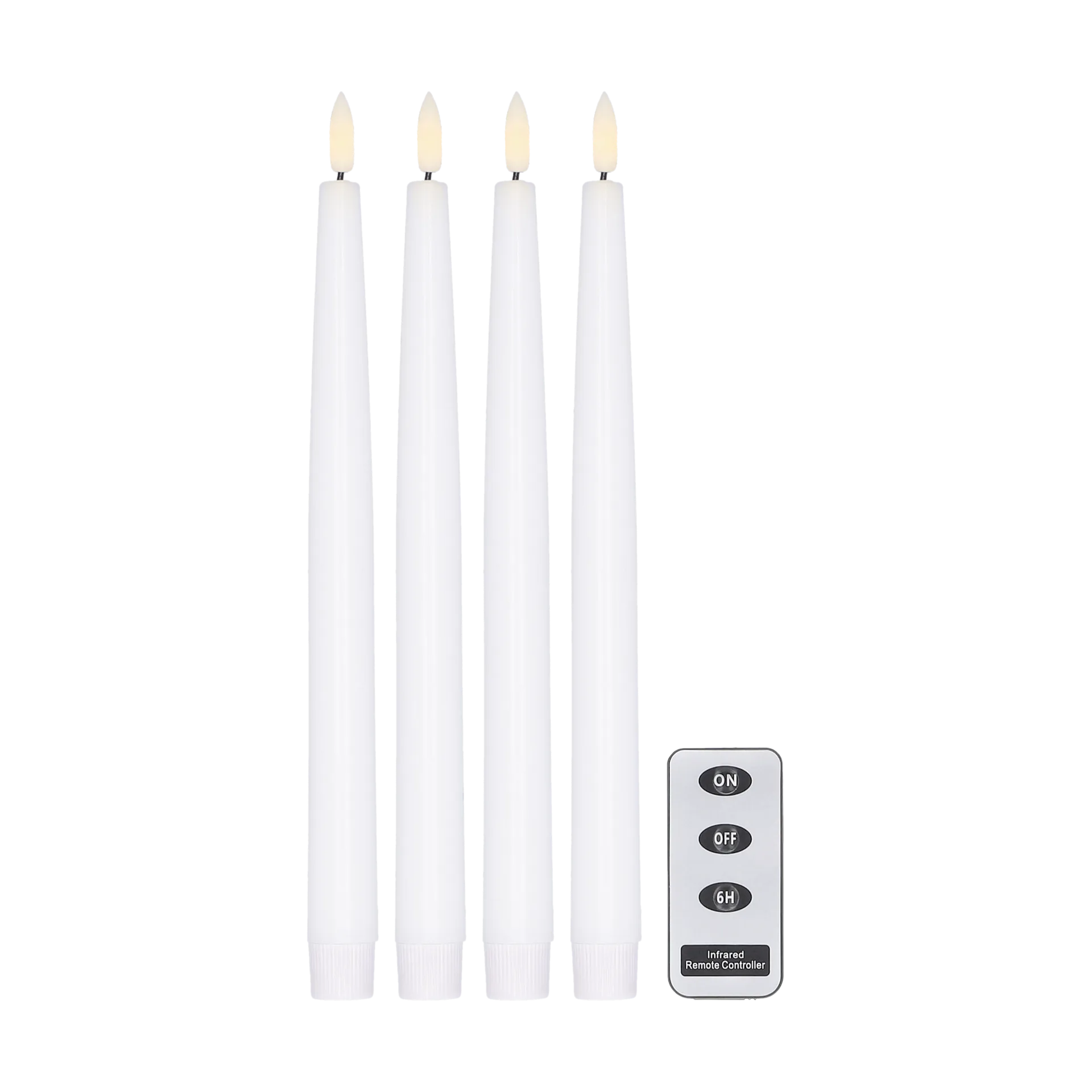 브라이트 LED-캔들 28.5 cm 4개 세트 & 리모컨 , White Scandi Essentials | 스칸디 에센셜