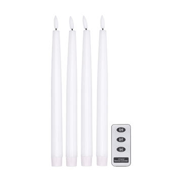 브라이트 LED-캔들 28.5 cm 4팩 & 리모컨  - White - Scandi Essentials | 스칸디 에센셜