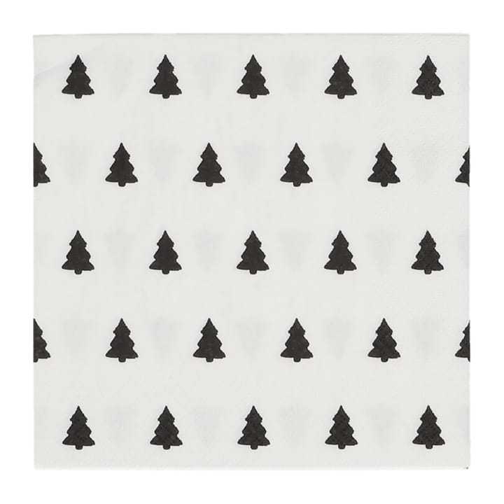 리넨 트리 serviette 33x33 cm 20개 세트 - black-white - Scandi Essentials | 스칸디 에센셜