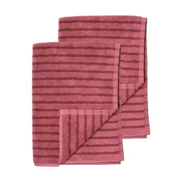 드리프트 바스 타월 100x150 cm 2개 세트 - 핑크-레드 - Scandi Living