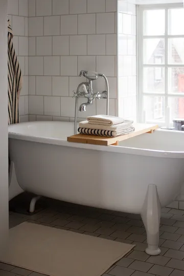 드리프트 바스 타월 100x150 cm 2개 세트 - 화이트-블랙 - Scandi Living | 스칸디리빙