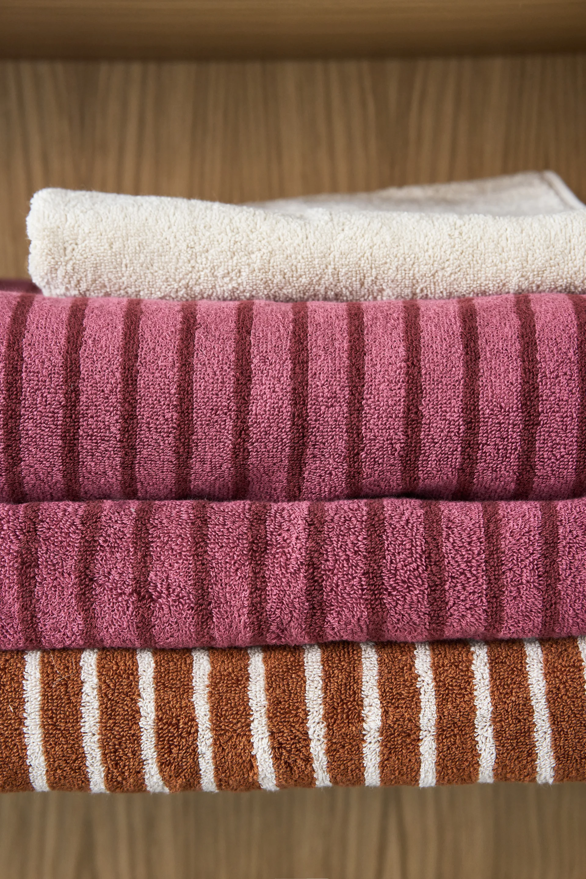 드리프트 바스 타월 100x150 cm 2개 세트 - 핑크-레드 Scandi Living | 스칸디리빙