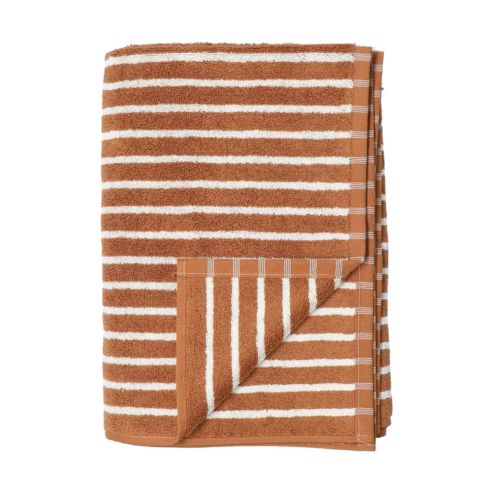 드리프트 바스 타월 100x150 cm - Brown-white - Scandi Living | 스칸디리빙