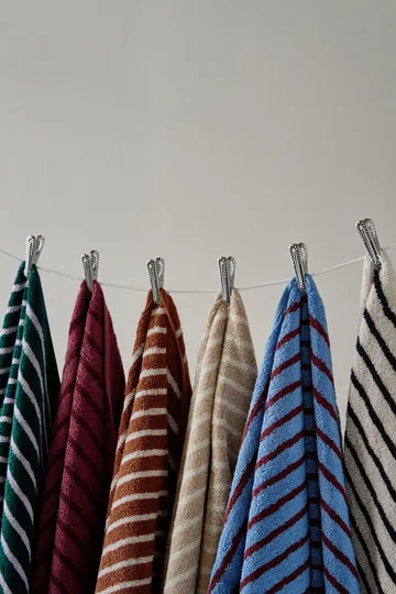 드리프트 바스 타월 100x150 cm - Brown-white - Scandi Living | 스칸디리빙