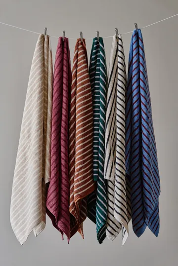 드리프트 바스 타월 100x150 cm - Brown-white - Scandi Living | 스칸디리빙