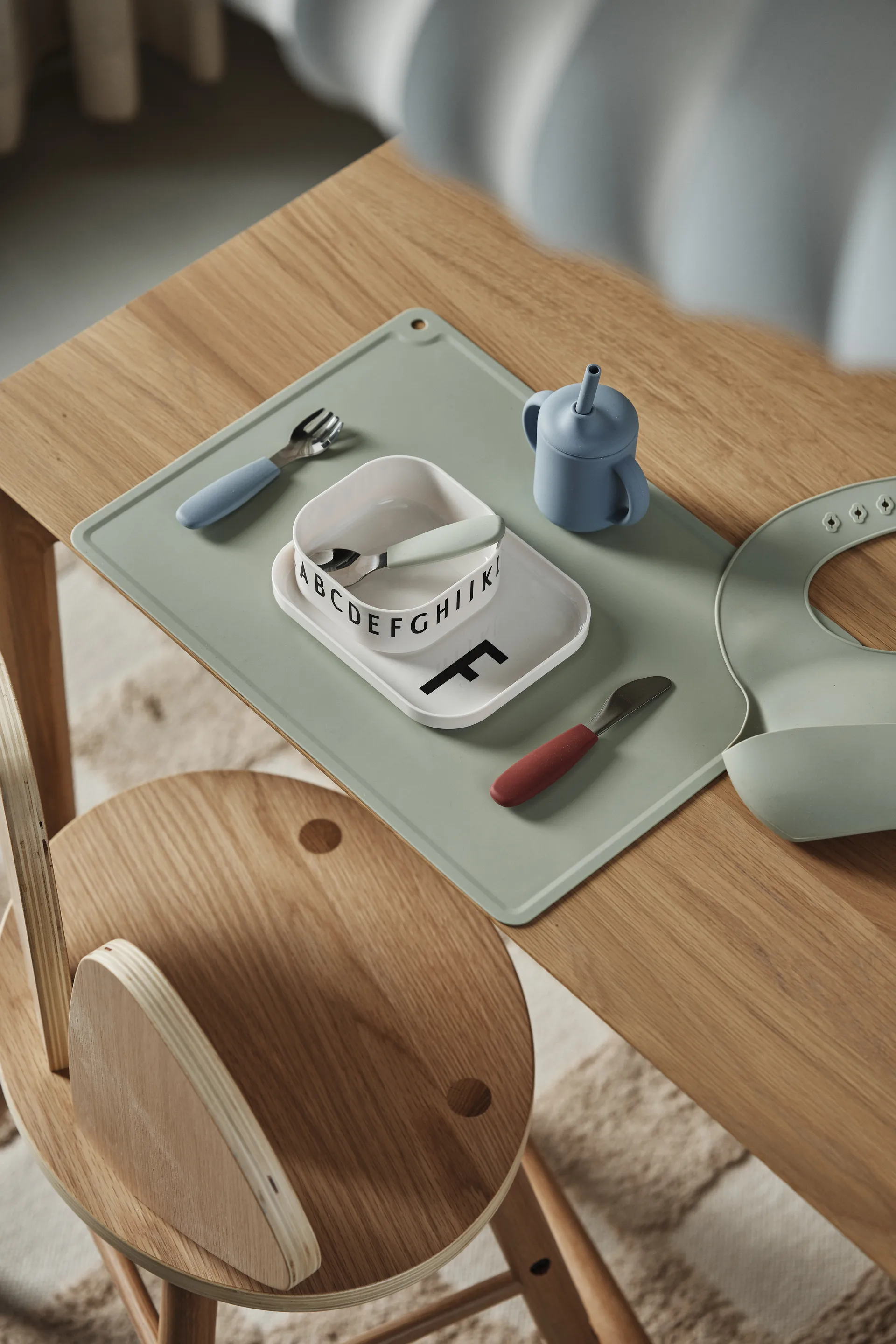 이둔 머그 실리콘 빨대 포함 120 ml, Blue Scandi Living | 스칸디리빙