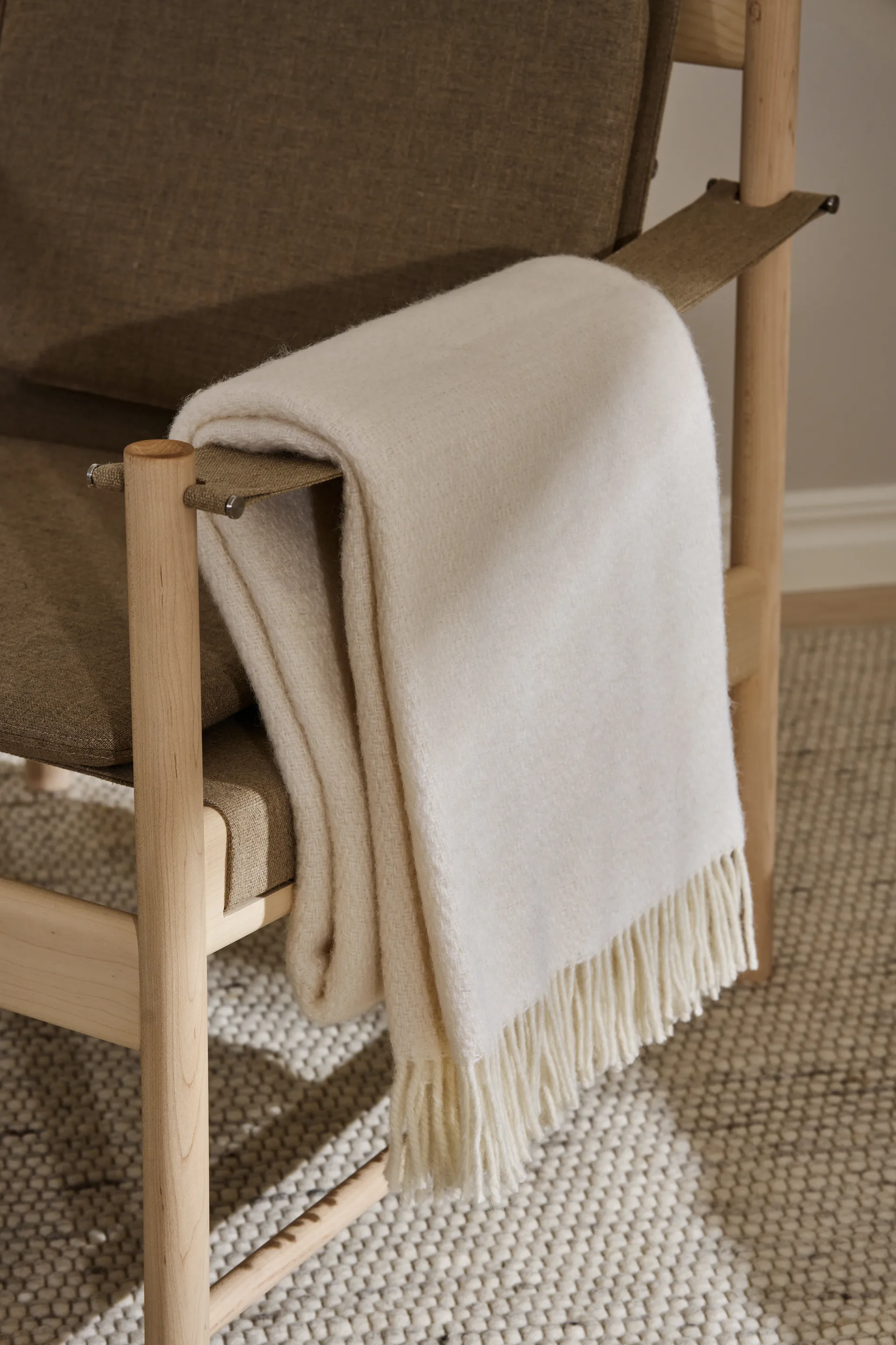 샌드스톤 울 스로우 130x180 cm, Cream Scandi Living | 스칸디리빙