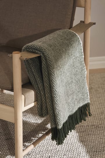 샌드스톤 울 스로우 130x180 cm - Khaki green - Scandi Living | 스칸디리빙