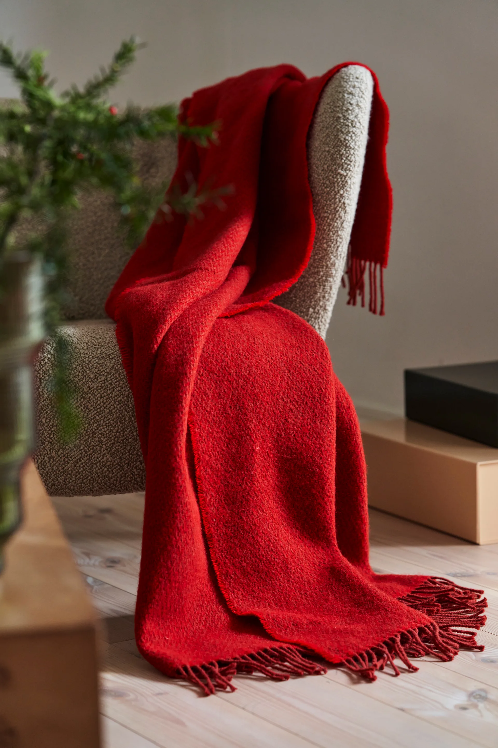 샌드스톤 울 스로우 130x180 cm, Red Scandi Living | 스칸디리빙
