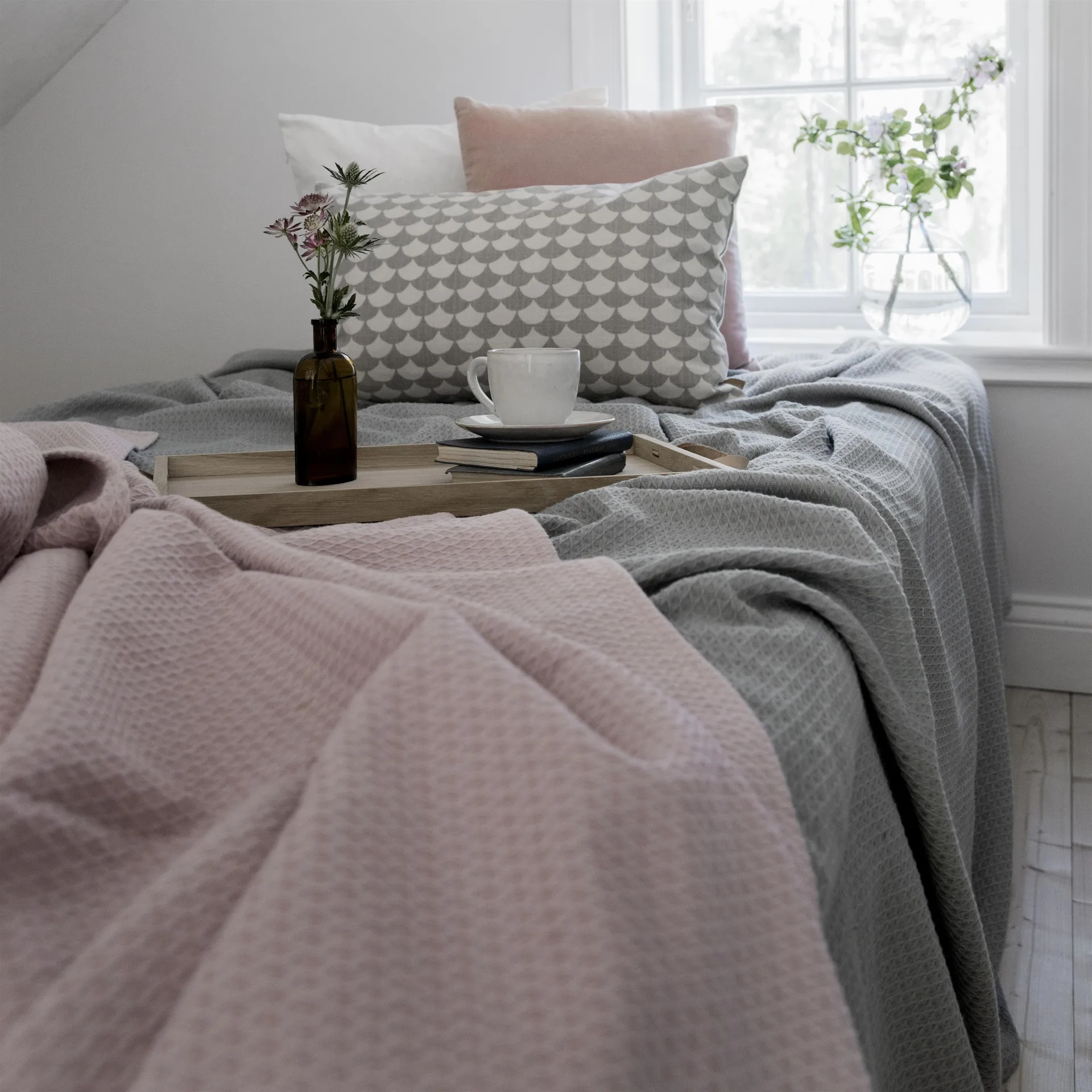 기모노 베드 스프레드 139x260 cm, dusty rose (pink) Scandi Living | 스칸디리빙