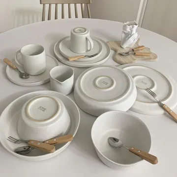 샌즈브로 보울 Ø15 cm 8개 세트 - 오프 화이트 - Scandi Living