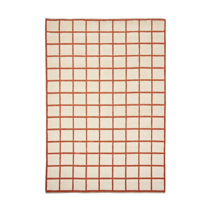 패스처 울 러그 네추럴 화이트/러스트 - 170x240 cm - Scandi Living | 스칸디리빙