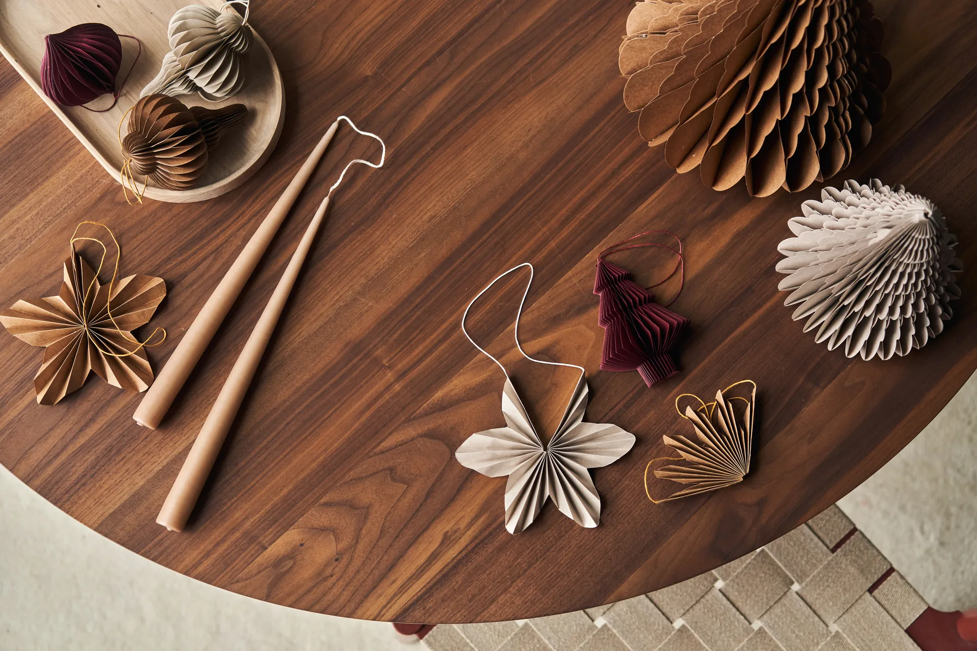 트리 크리스마스 트리 장식 2개 세트, Beige Scandi Living | 스칸디리빙