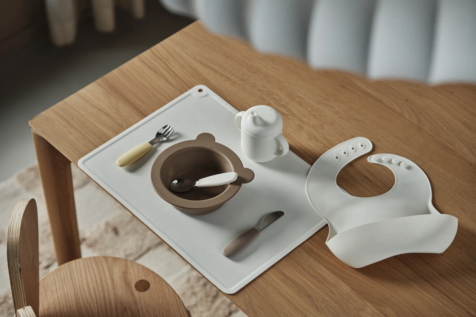 실리 실리콘 턱받이 2개 세트, Vanilla-hazelnut Scandi Living | 스칸디리빙