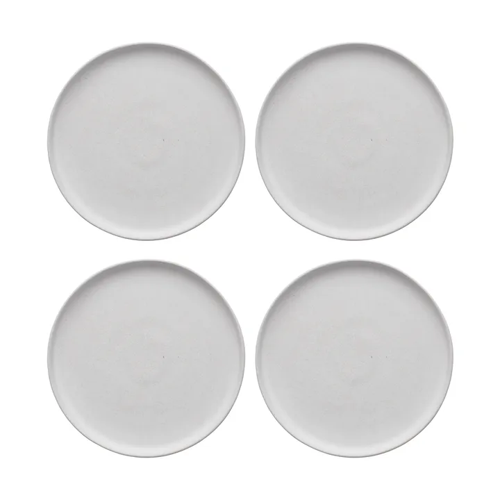샌즈브로 스몰 플레이트 Ø20 cm 4개 세트 - 오프 화이트 - Scandi Living