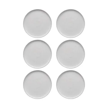 샌즈브로 스몰 플레이트 Ø20 cm 6개 세트 - 오프 화이트 - Scandi Living