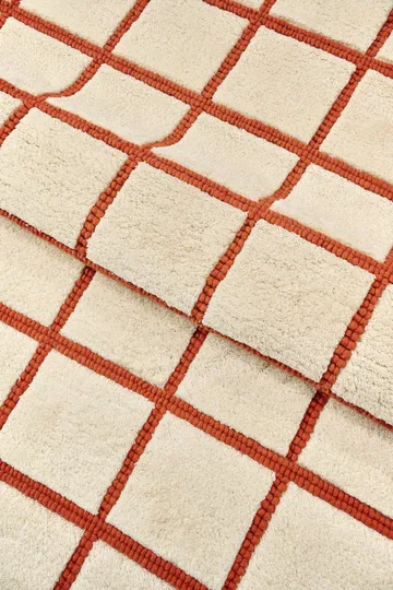 패스처 울 러그 네추럴 화이트/러스트 - 200x300 cm - Scandi Living | 스칸디리빙