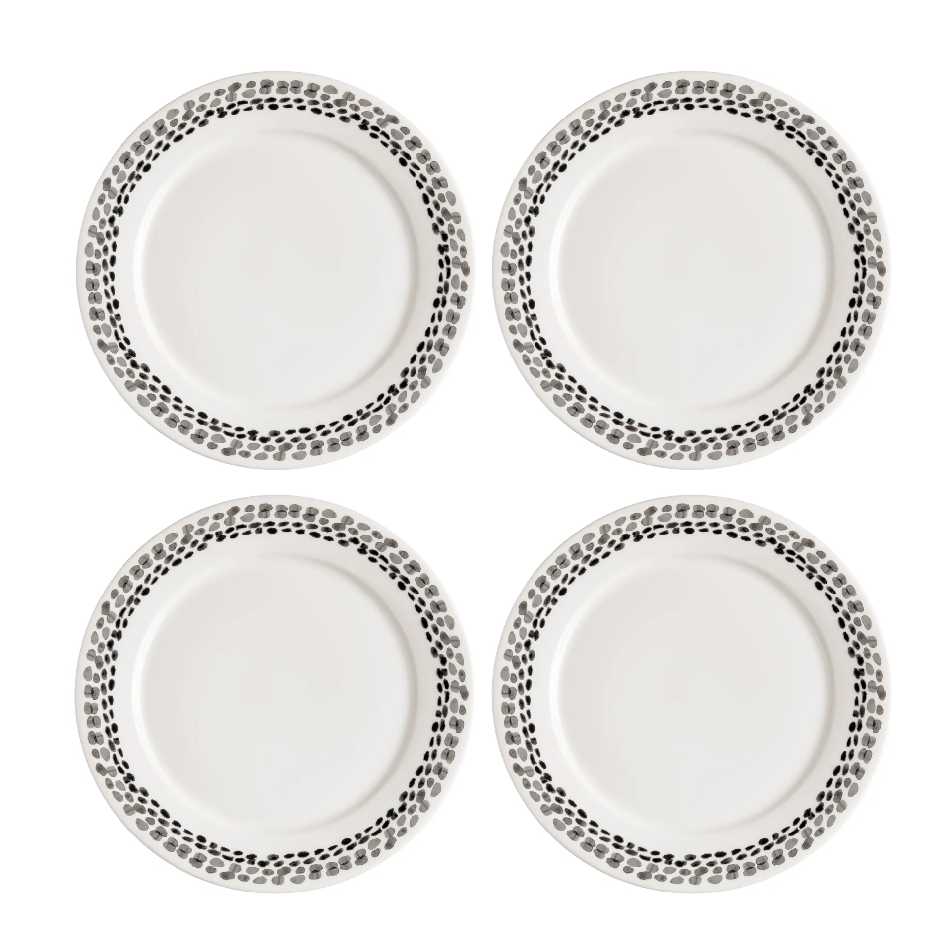 클라페스텐 사이드 플레이트 21 cm 4팩, black and white Scandi Living | 스칸디리빙