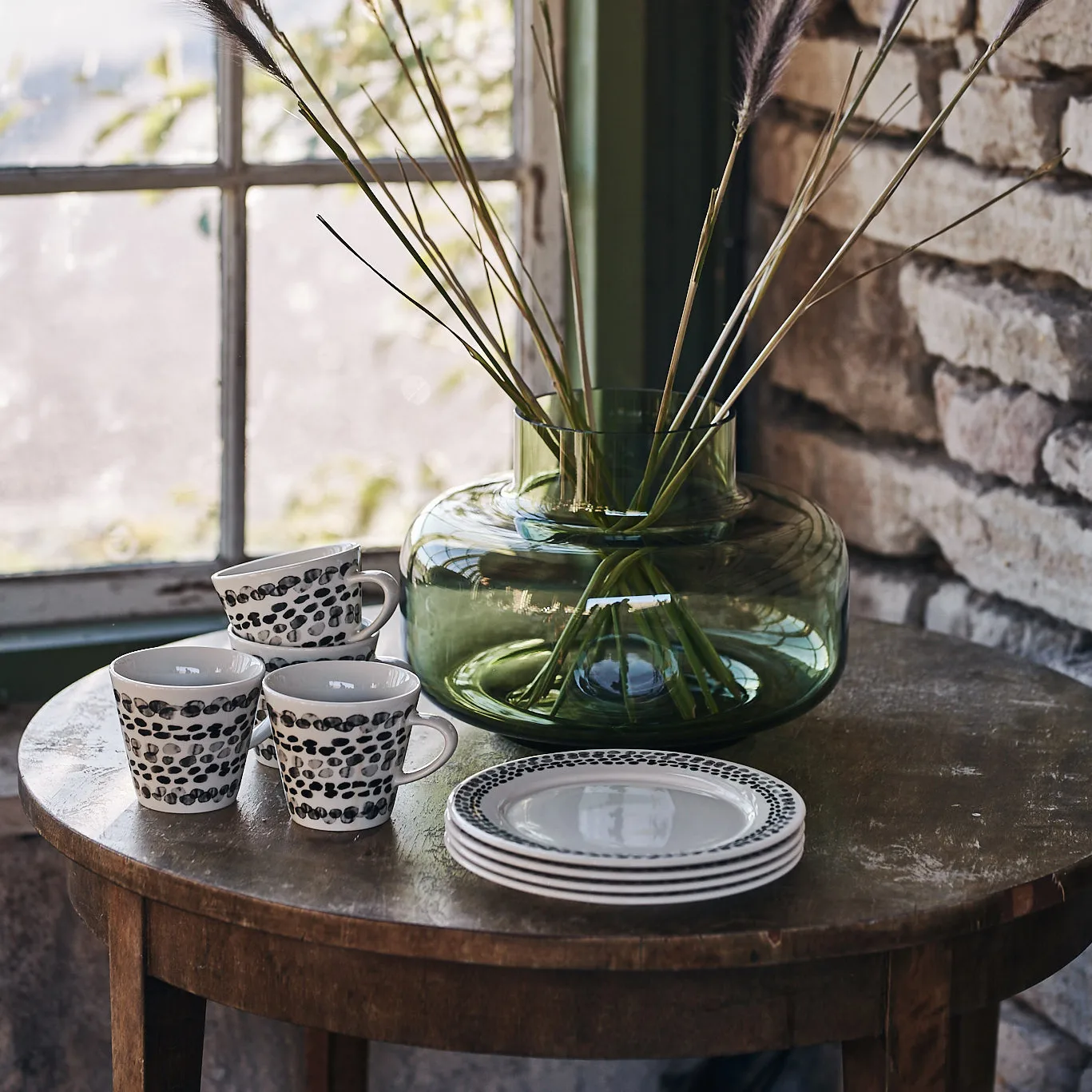 클라페스텐 사이드 플레이트 21 cm 4팩, black and white Scandi Living | 스칸디리빙