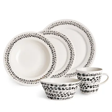 클라페스텐 사이드 플레이트 21 cm 4팩 - black and white - Scandi Living | 스칸디리빙