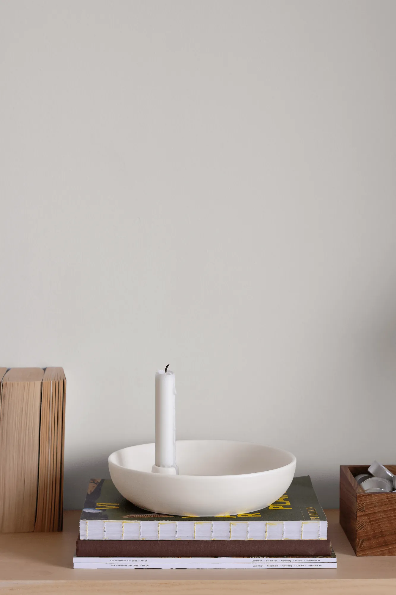 밸리 캔들스틱 Ø21 cm, White Scandi Living | 스칸디리빙