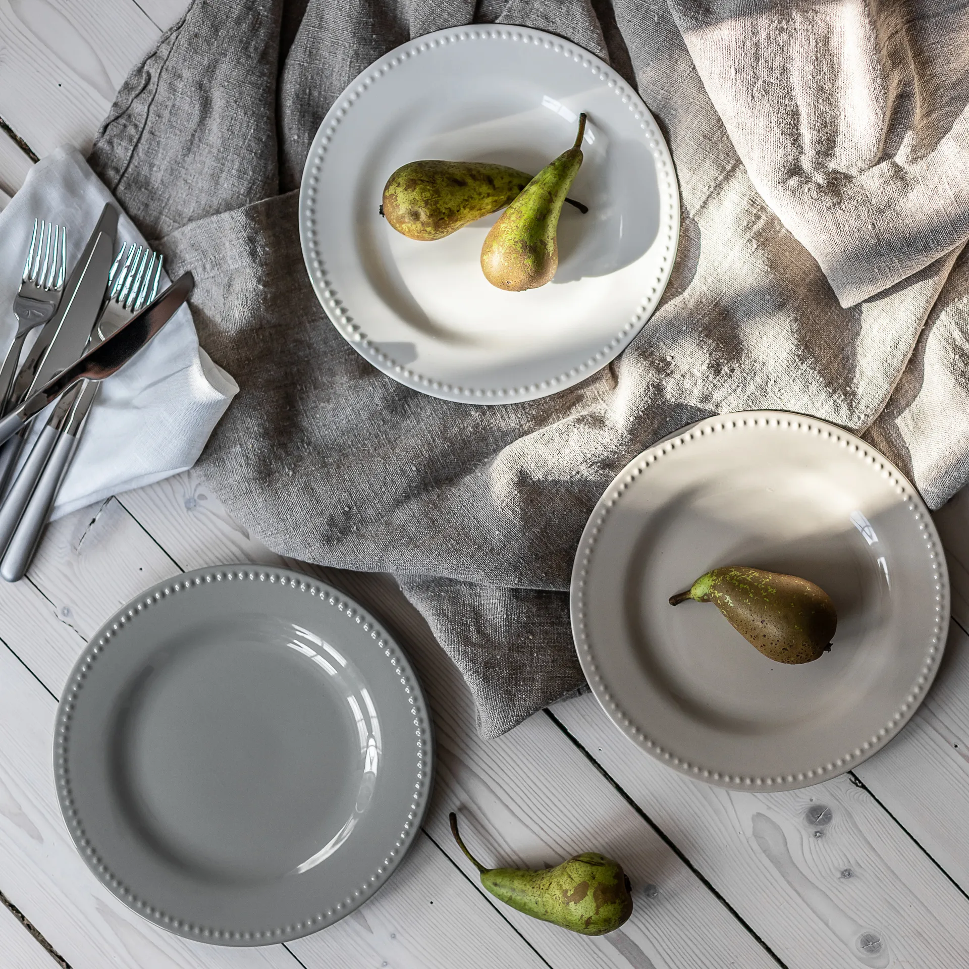 닷츠 스몰 접시 22 cm 4개 세트, Creamy white Scandi Living | 스칸디리빙