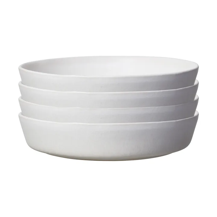 샌즈브로 파스타 플레이트 Ø23 cm 4개 세트 - 오프 화이트 - Scandi Living