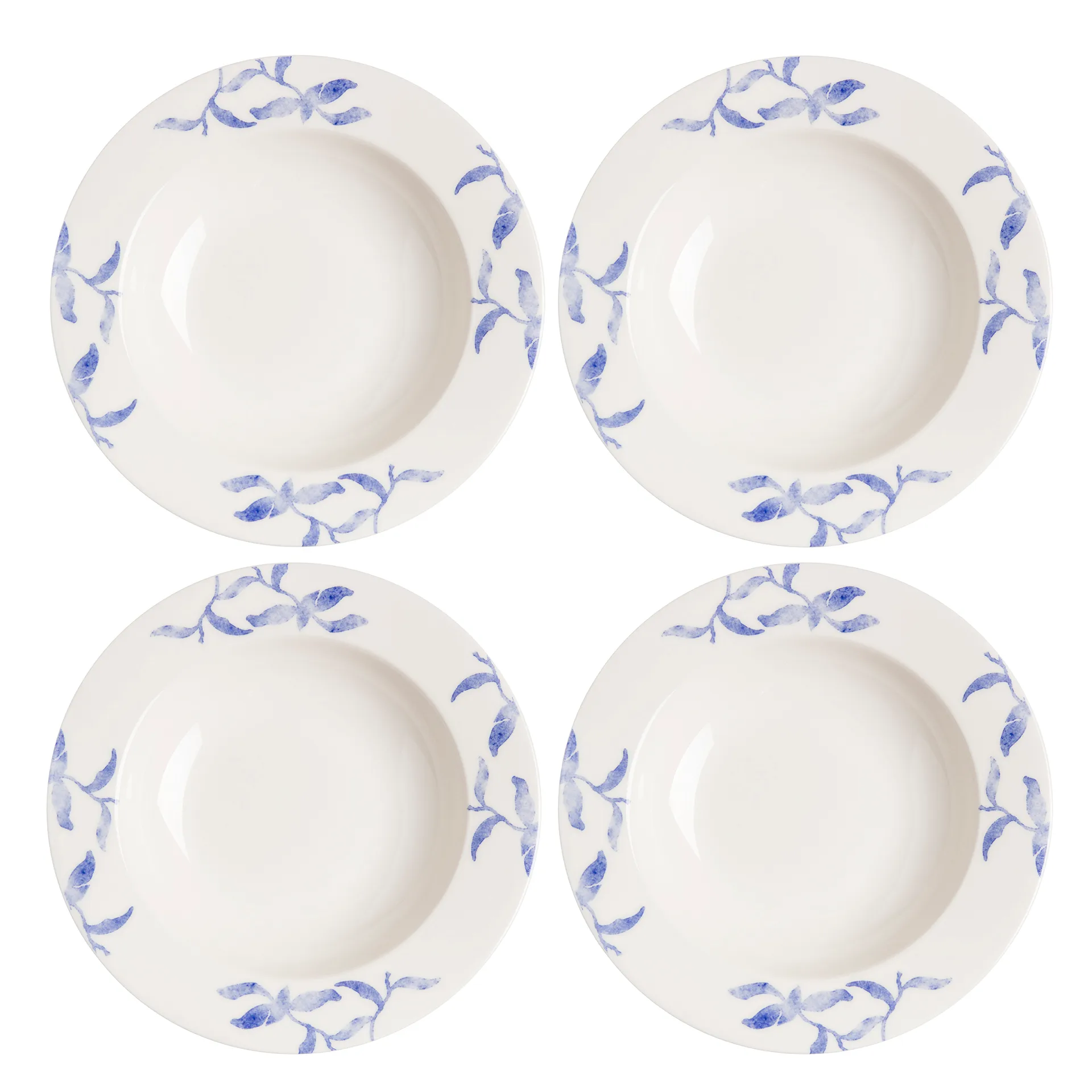 하브스필 딥플레이트 23 cm 4개 세트, blue-white Scandi Living | 스칸디리빙
