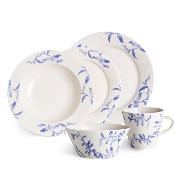하브스필 딥플레이트 23 cm 4개 세트, blue-white Scandi Living | 스칸디리빙