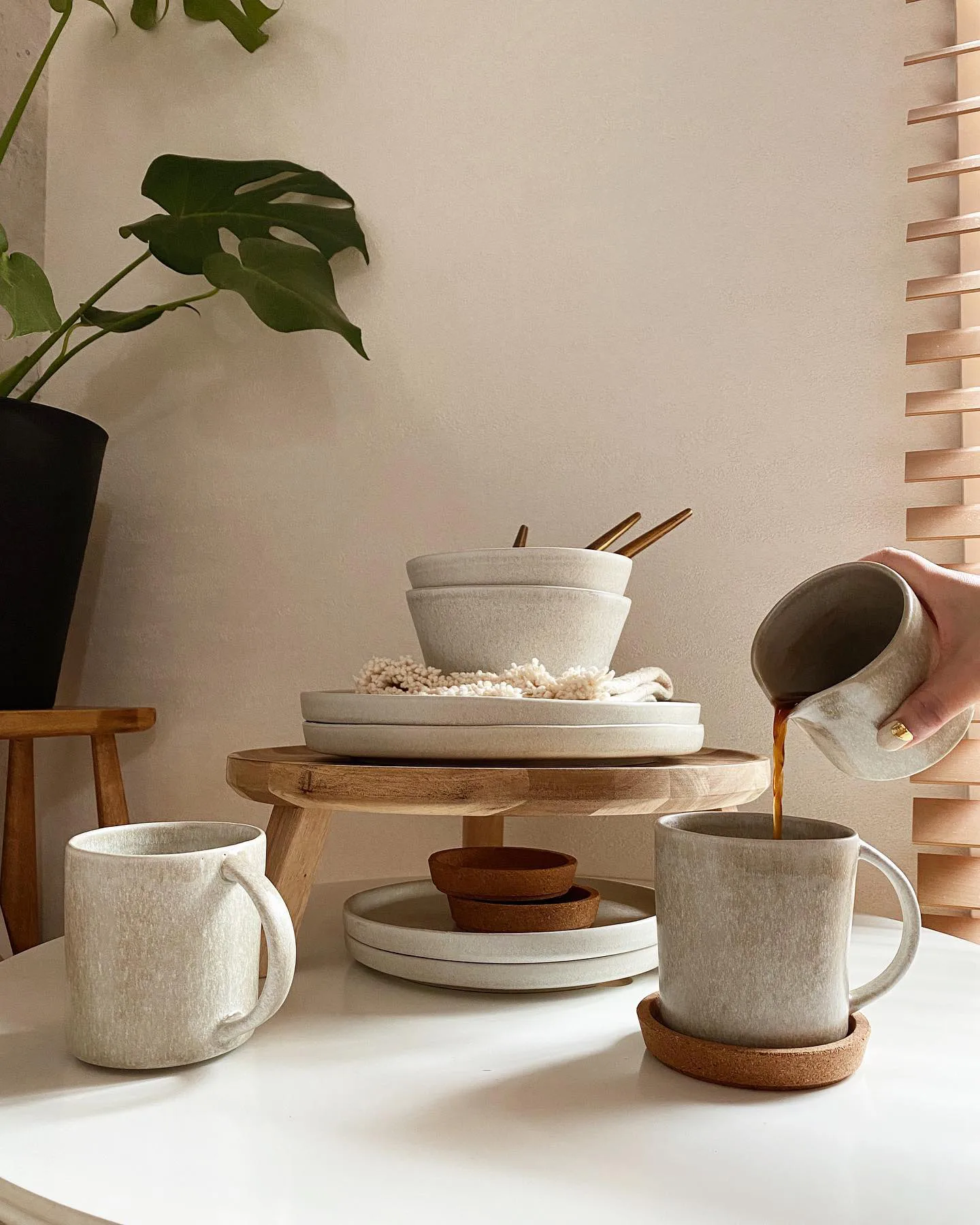 샌즈브로 파스타 플레이트 Ø23 cm 8개 세트 - 라이트 그레이 Scandi Living | 스칸디리빙