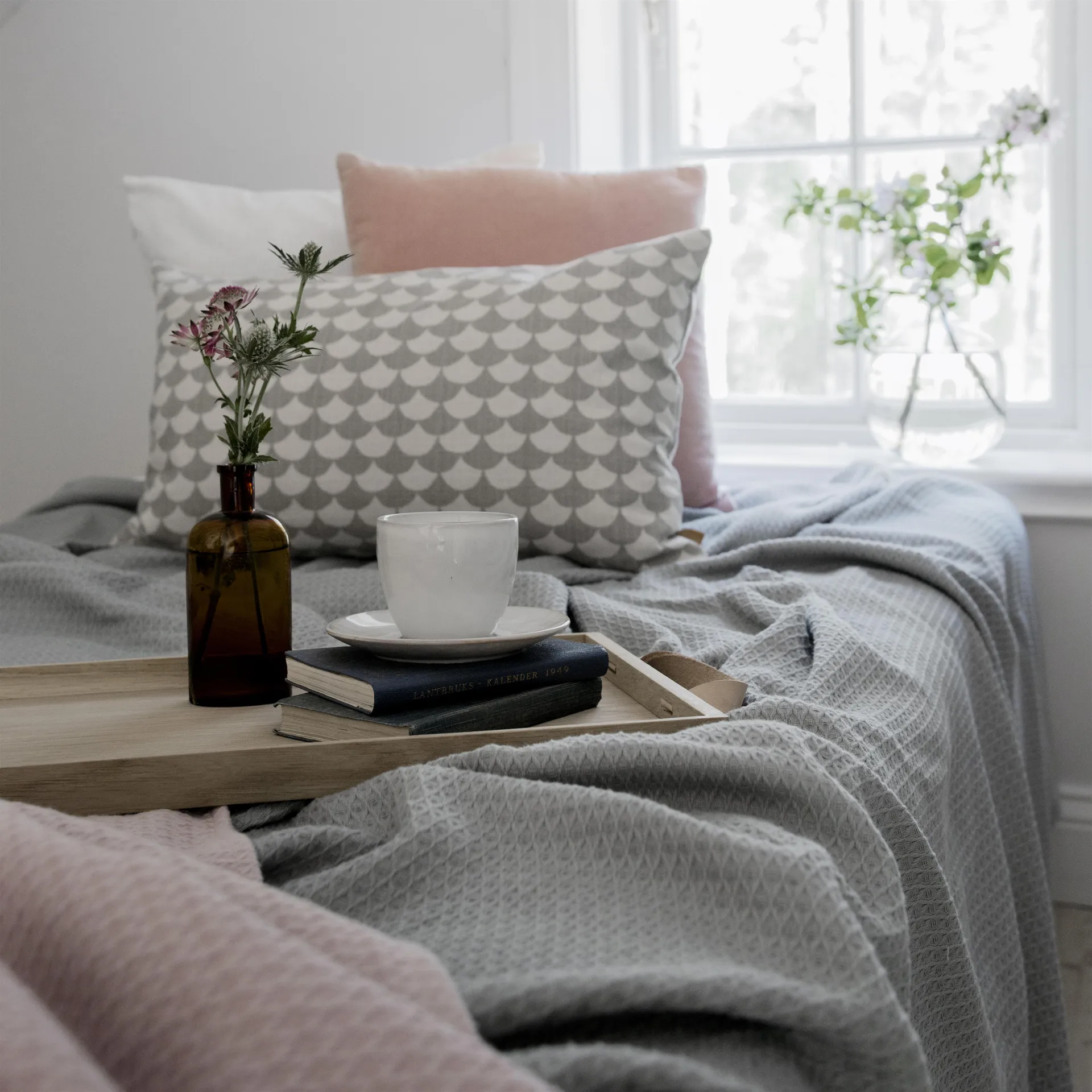 기모노 베드 스프레드 260x260 cm, concrete (grey) Scandi Living | 스칸디리빙