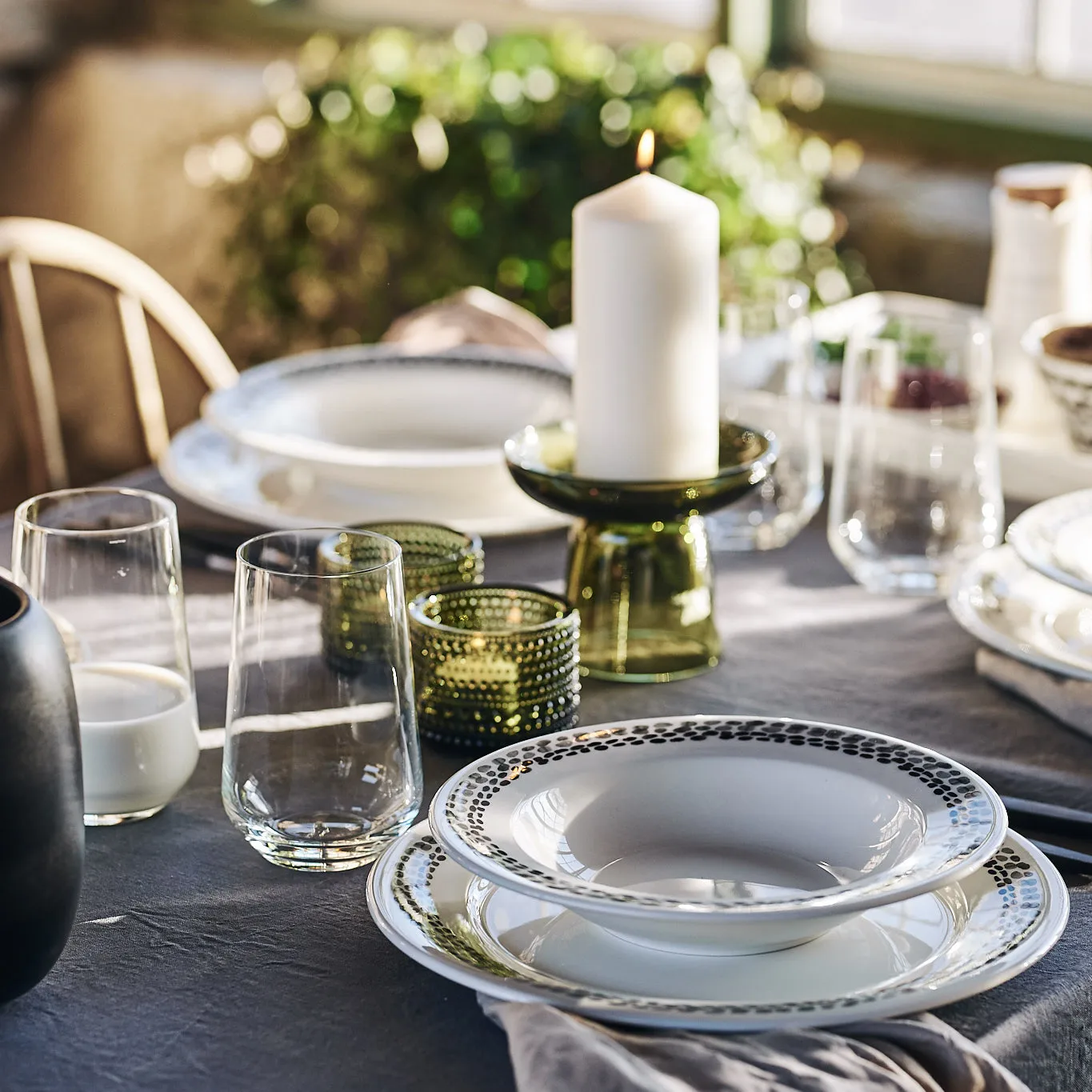 클라페스텐 플레이트 28 cm 4팩, black and white Scandi Living | 스칸디리빙