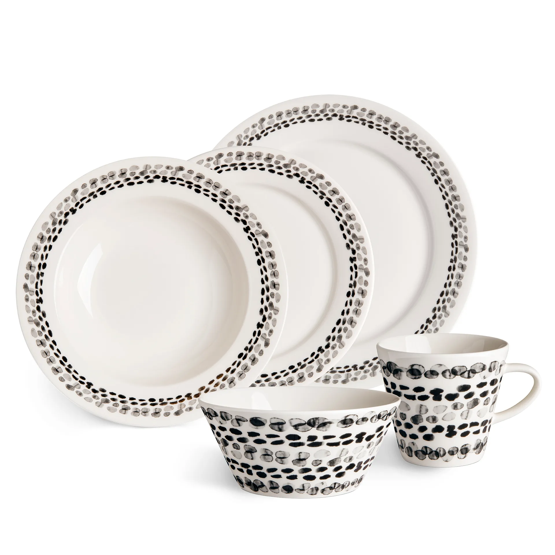 클라페스텐 플레이트 28 cm 4팩, black and white Scandi Living | 스칸디리빙