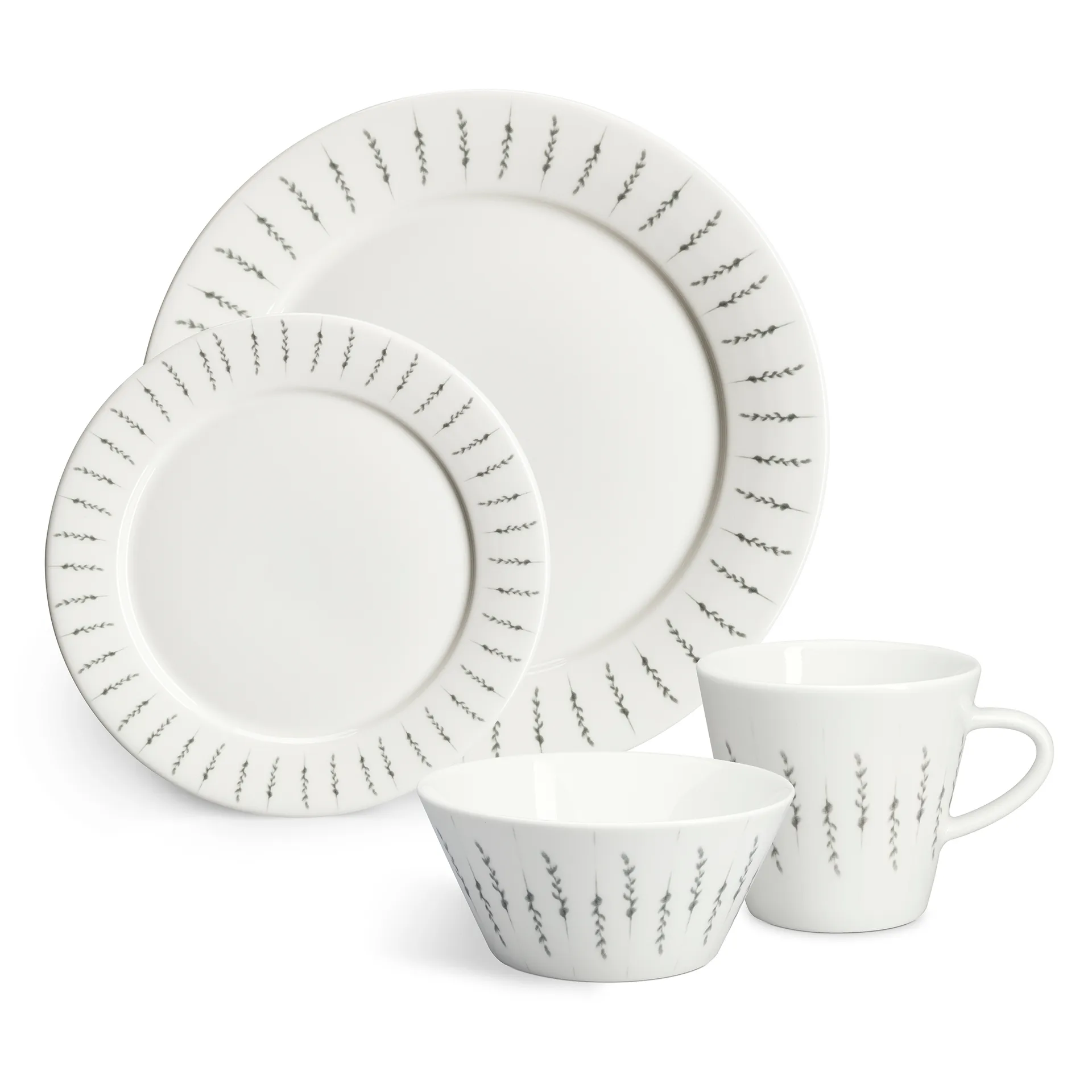포스빙엘 접시 28 cm 4개 세트, white Scandi Living | 스칸디리빙