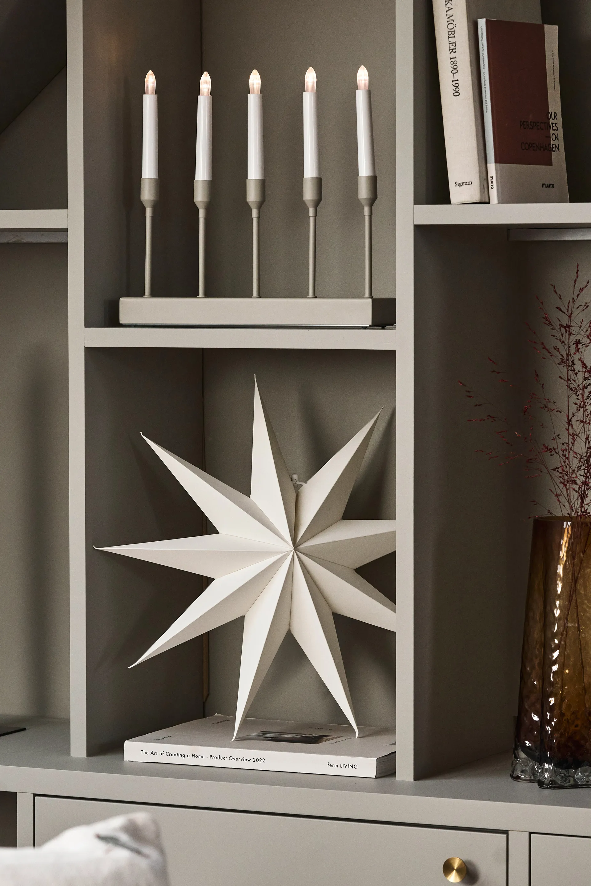 킨들 무선 대림절 캔들스틱 30 cm, Beige Scandi Living | 스칸디리빙