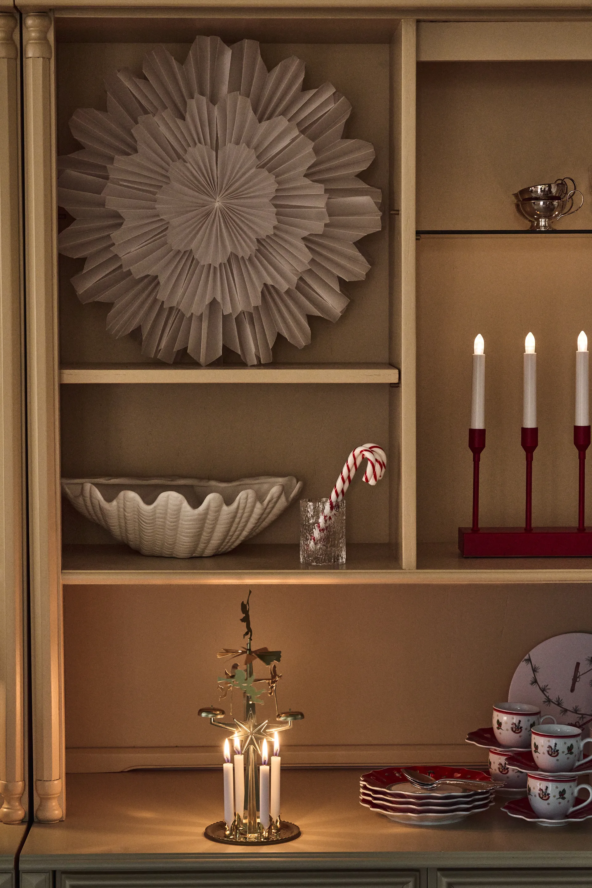 킨들 무선 대림절 캔들스틱 30 cm, Dark red Scandi Living | 스칸디리빙