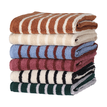 드리프트 타월 30x50 cm - Brown-white - Scandi Living | 스칸디리빙