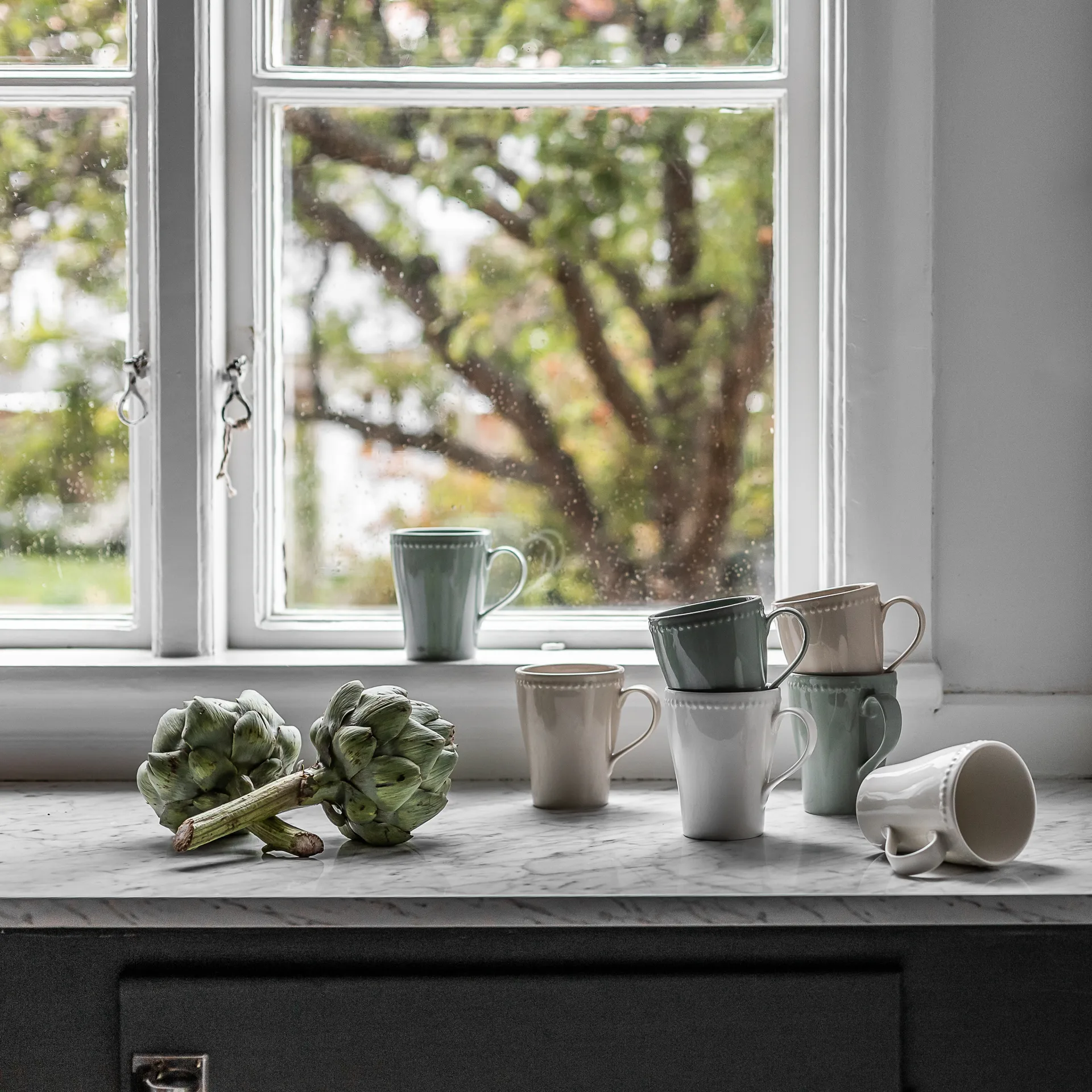 닷츠 머그 35 cl 4개 세트, Creamy white Scandi Living | 스칸디리빙