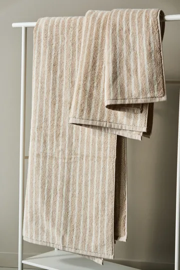 드리프트 타월 4개 세트 - Beige-White - Scandi Living