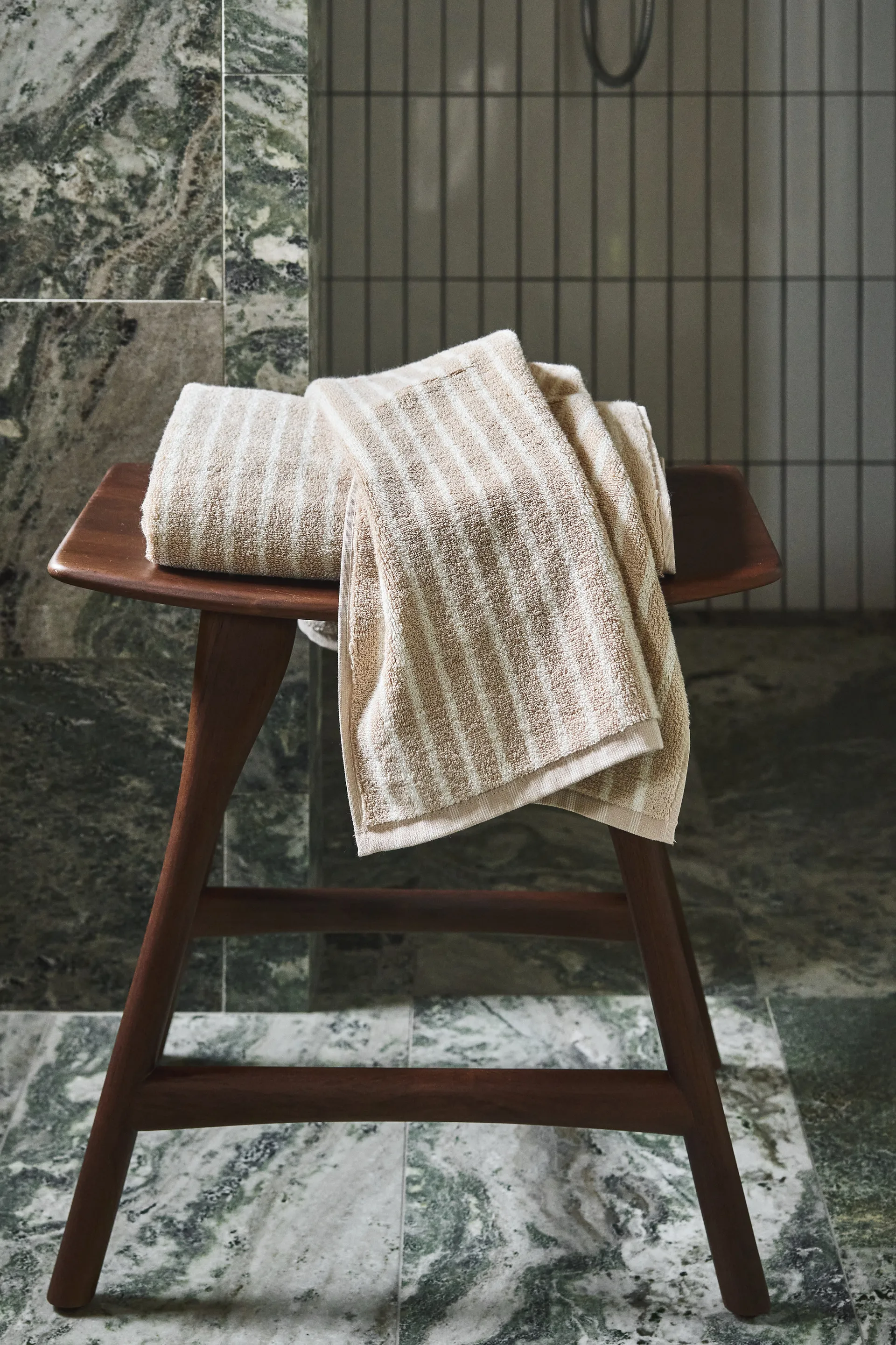 드리프트 타월 4개 세트 - Beige-White,  Scandi Living