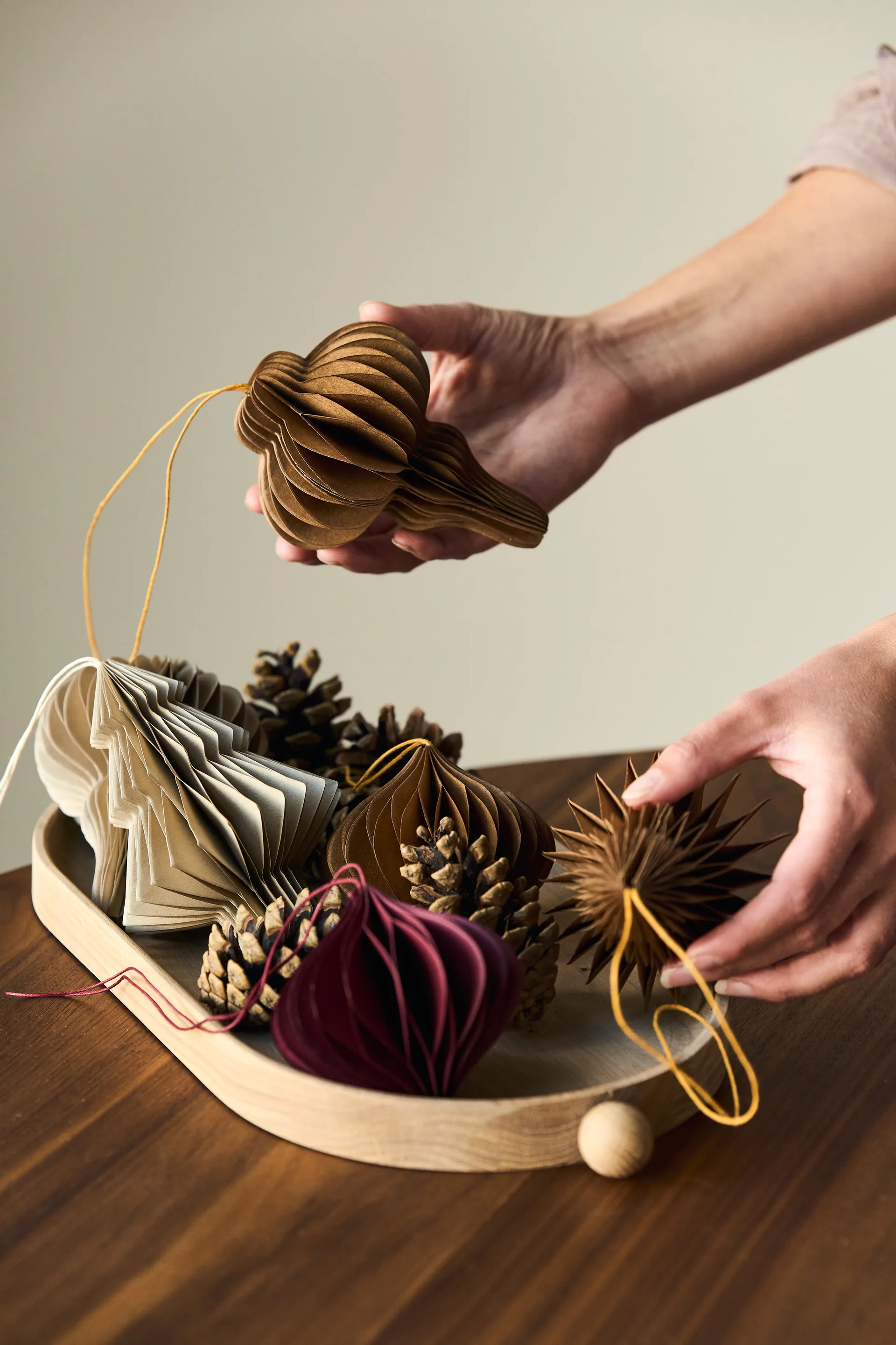 트리 바우블 4개 세트, Beige Scandi Living | 스칸디리빙