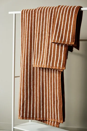 드리프트 타월 4개 세트 - Brown-White - Scandi Living