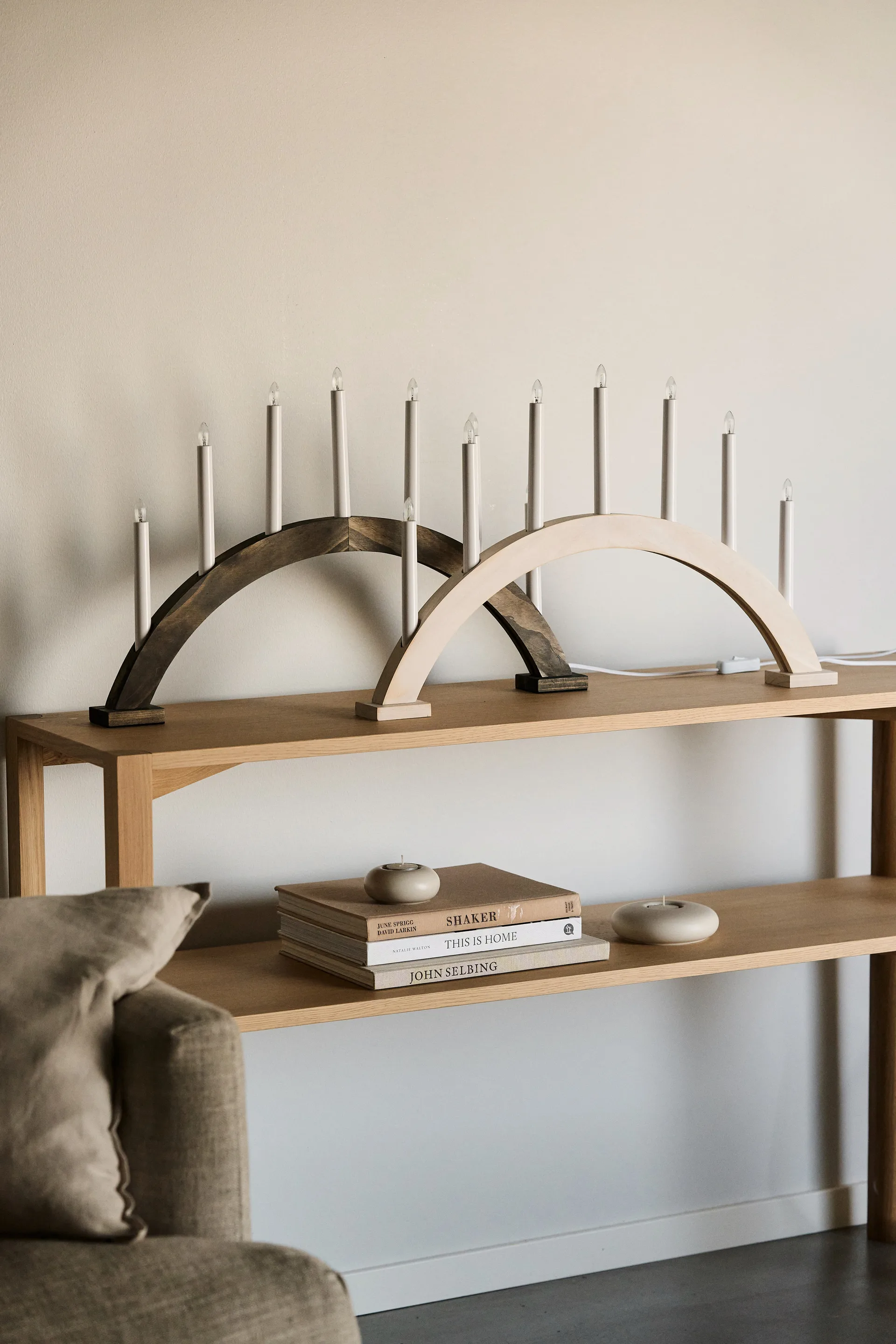 스카이 대림절 캔들 조명 베이지 41 cm, Dark oil Scandi Living | 스칸디리빙