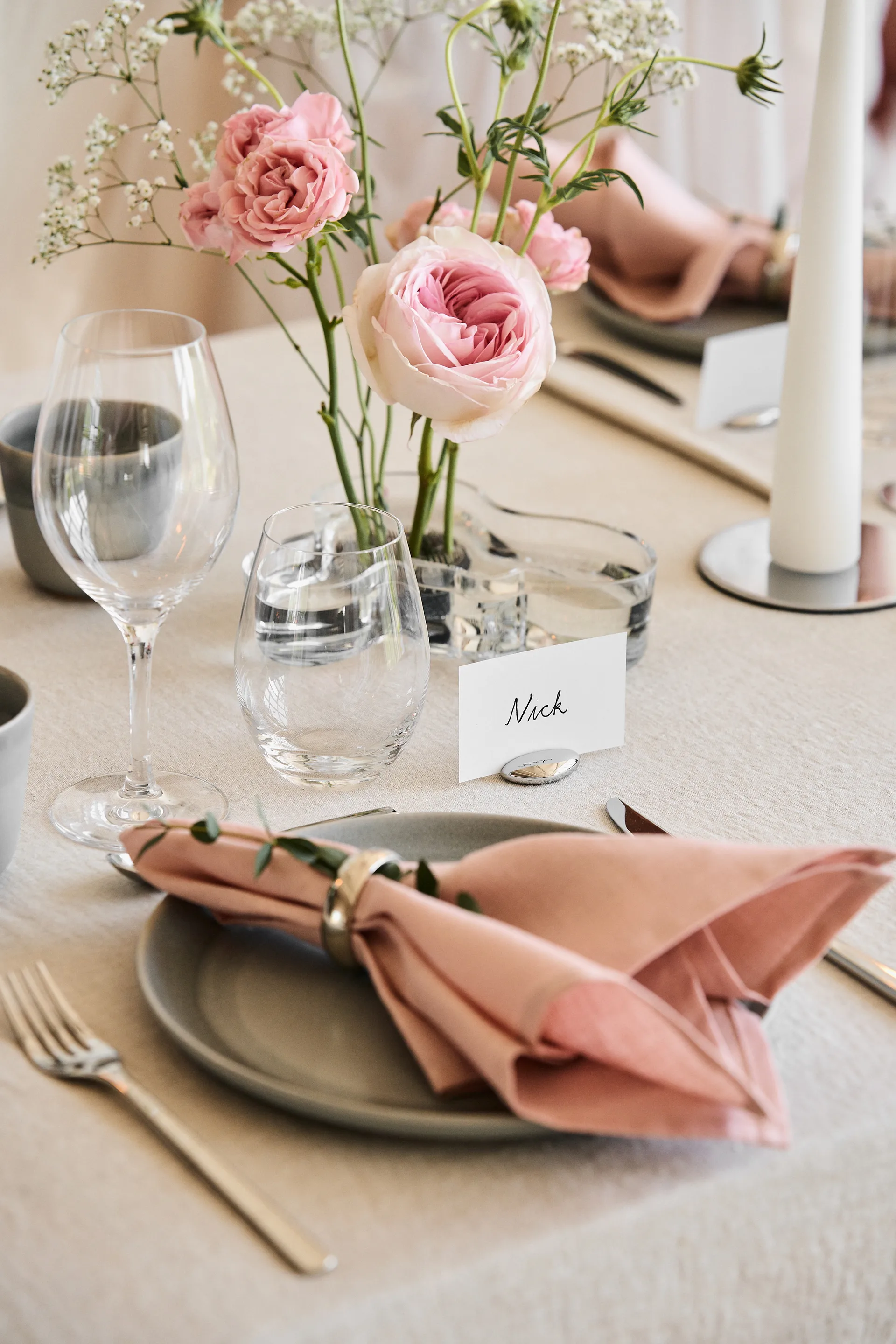 클린 냅킨 45 x 45 cm 4개 세트, dusty rose Scandi Living | 스칸디리빙