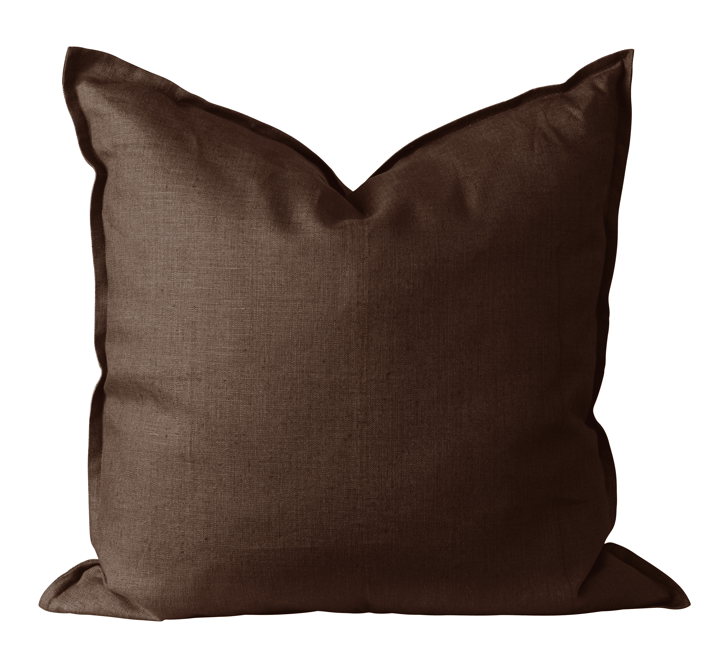 캄 리넨 쿠션 커버 50x50 cm - Chocolate Brown - Scandi Living | 스칸디리빙