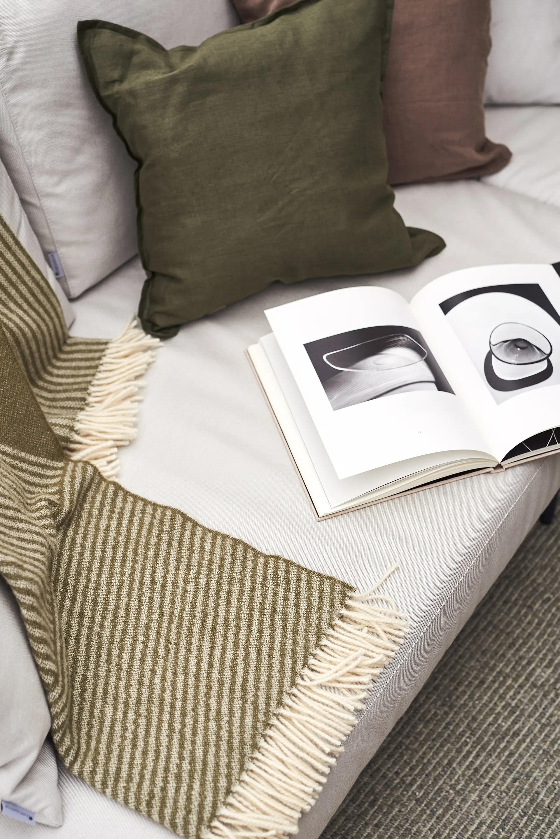 캄 리넨 쿠션 커버 50x50 cm, Forest Green Scandi Living | 스칸디리빙