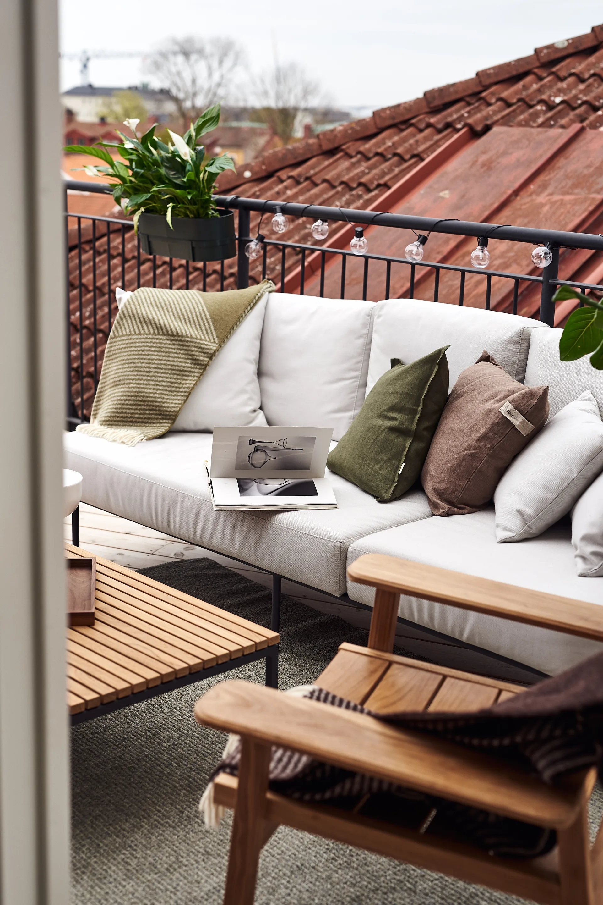 캄 리넨 쿠션 커버 50x50 cm, Forest Green Scandi Living | 스칸디리빙